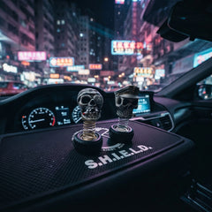 Skull Bobblehead Car Dashboard Ornament