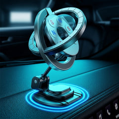 Magnetic Folding Car Phone Holder – 360° Rotating Dashboard Mobile Mount