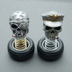 Skull Bobblehead Car Dashboard Ornament