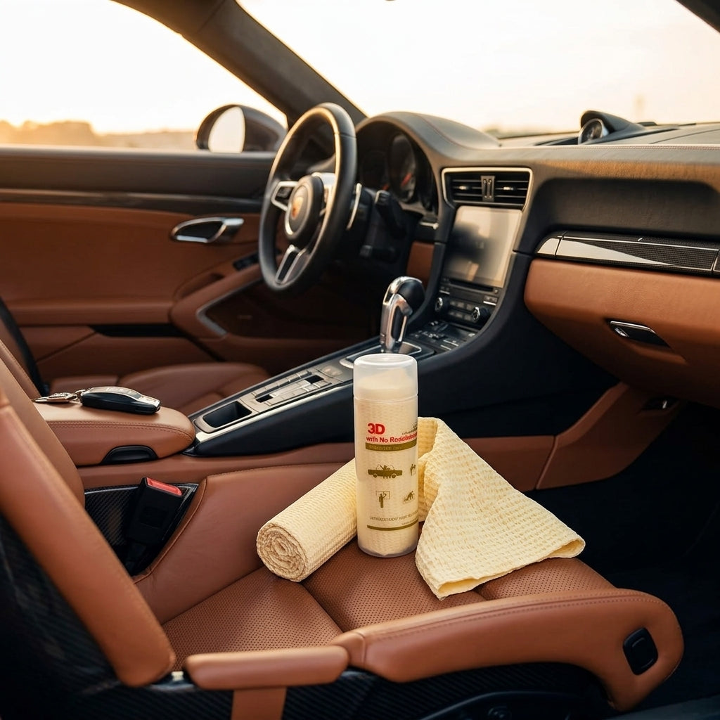 3D Car Cleaning Leatherette Chamois Cloth