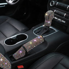 Diamond Car Gear Shift & Handbrake Cover Set