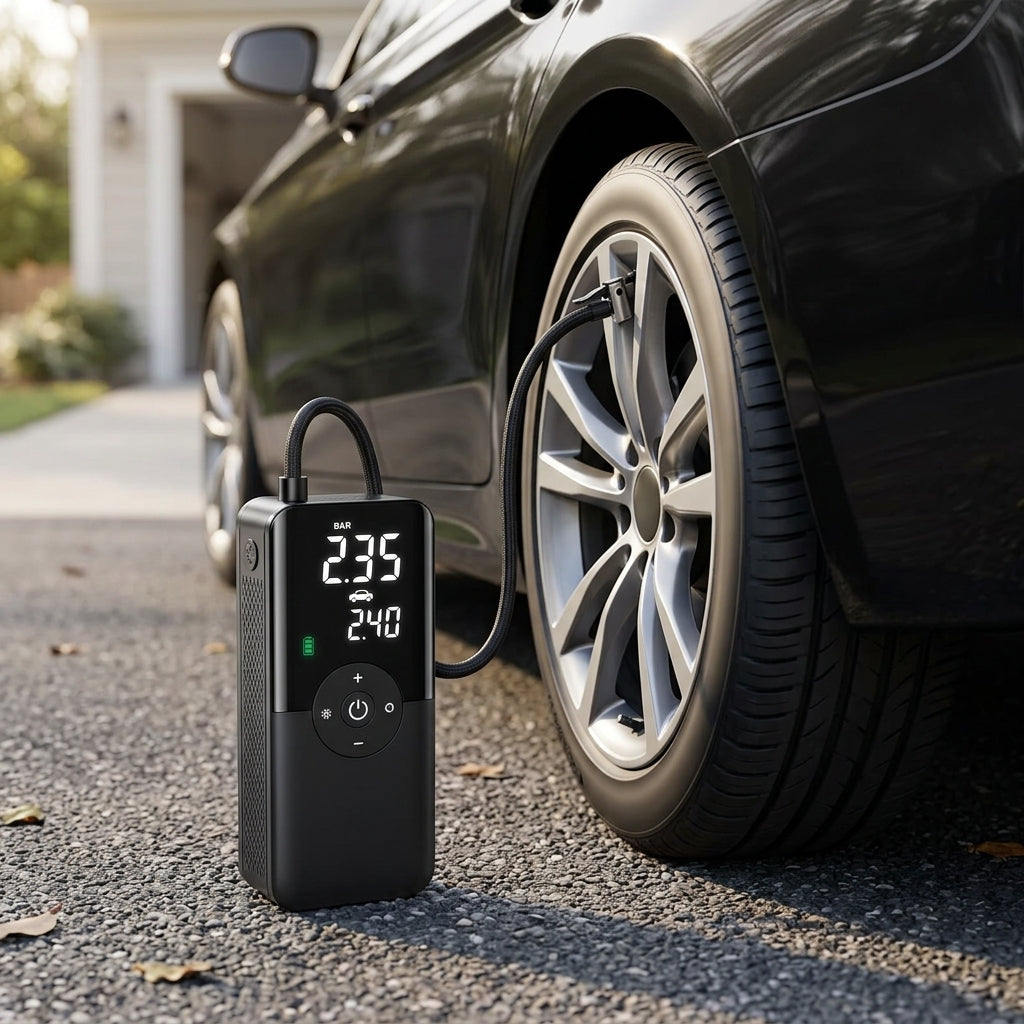 Portable Electric Air Pump – Rechargeable Tire Inflator for Car